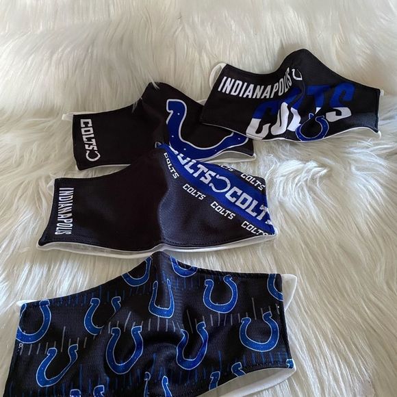 Adult Indianapolis Colts Fanatics Branded Variety Face Covering 4-Pack - Picture 7 of 8